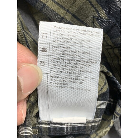Carhartt  Button Down Shirt Men's Size Large Plaid Green Relaxed Fit Long Sleeve - Picture 15 of 16